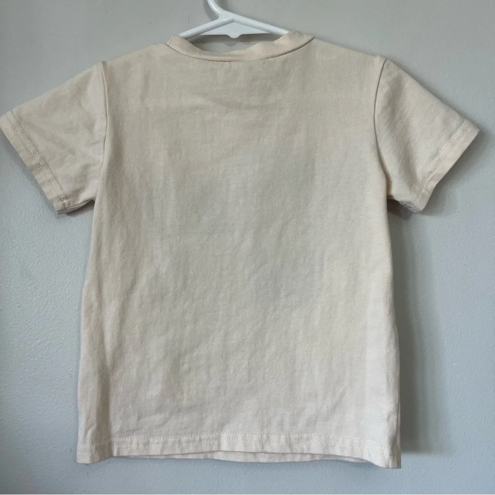 B’day Girl T Shirt Birthday 2-3 Years Toddler Party Beige Crew Neck Patches Tee